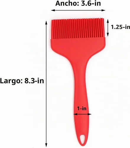 Vista 2 de WARMBUY Cepillos de silicona para pastelería, cepillos para hornear y cocinar, paquete de 3