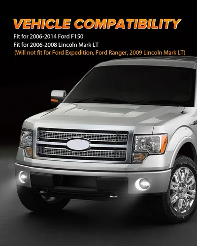 Vista 5 de Conjunto de luces antiniebla LED compatibles con Ford F150 2006 2006-2014 F150 -Negro 1