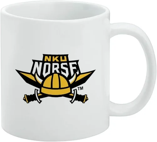 Vista 358 de Taza de cerámica con el logotipo principal de la Universidad Rider, taza de regalo novedosa para café, té y bebidas calientes, 11oz, blanca