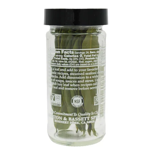 Vista 2 de Morton & Bassett Hojas de Laurel de California, 0.14 oz – Sin OGM, Sin Sal, Hojas Audaces y Fragantes para Sopas, Asados y Cocina Mediterránea