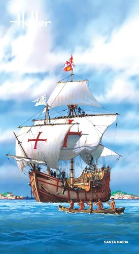 Vista 3 de Heller Christopher Columbus' Santa Maria Boat Model Kit de construcción