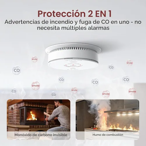 Vista 5 de Siterlink - Detector de humo y monóxido de carbono (1 unidad)