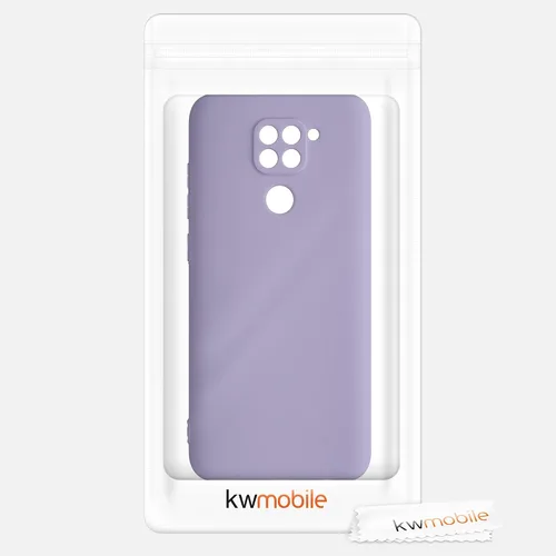 Vista 6 de kwmobile Funda compatible con Xiaomi Redmi Note 9 - Funda protectora delgada de TPU para teléfono - Acabado mate suave - Morado violeta