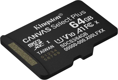 Vista 2 de Kingston Canvas Select Plus Tarjeta de memoria Micro SD de 64 GB MicSDXC Gen3 100R A1 Adaptador SD no incluido - SDCS3/64GBSP
