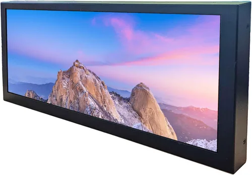 Vista 2 de VSDISPLAY Monitor LCD Android11 de 12,3 pulgadas 1920x720 IPS barra estirada LCD compatible con USB Autocopia reproducción automática salida