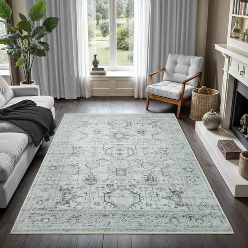 Vista 69 de GLN Rugs Traditional Collection - Alfombra de felpilla lavable a máquina, tradicional lavable, antideslizante, alfombra de felpilla de pelo corto