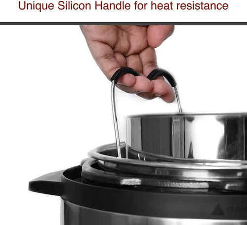 Vista 4 de Trivet - Soporte para olla instantánea con asas de silicona resistentes al calor - Accesorios IP - Olla a presión - Se adapta a olla instantánea