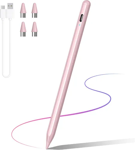 Vista 11 de Lápiz capacitivo compatible con iPhone/iPad/Samsung Galaxy Tab A9+, lápiz activo para teléfonos y tablets Android y iOS, recargable, lápiz de alta