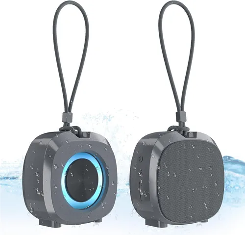Vista 10 de Altavoz Bluetooth Reproductores multimedia portátiles, sonido estéreo claro y fuerte, altavoz inalámbrico de graves profundos con luces TWS IPX5