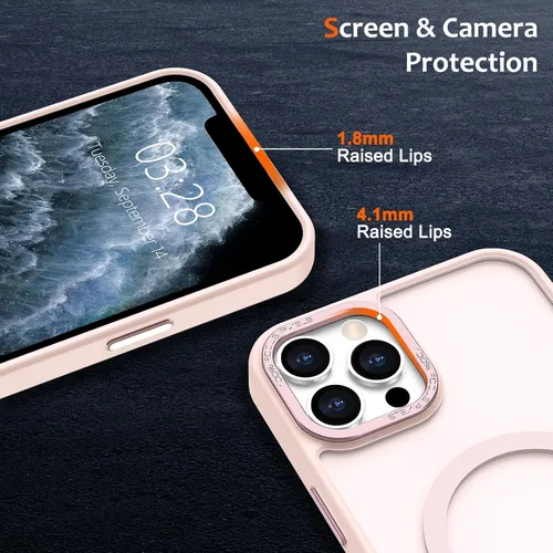 Vista 45 de Anuck - Funda magnética para iPhone 11 compatible con MagSafe, carcasa trasera mate translúcida dura, borde de TPU, delgada, resistente a impactos