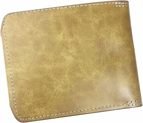 Vista 4 de Cartera de cuero de anime Billetera Bi-Fold de gran capacidad PU carteras de cuero para adolescentes A5 asdfg5