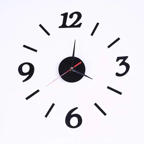 Vista 9 de Kit de reloj de pared grande sin marco, silencioso, sin tictac, 3D, moderno, con mariposas, para bricolaje, con número de espejo, calcomanías