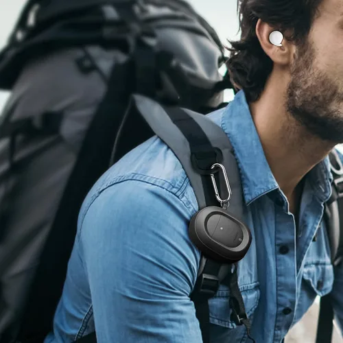 Vista 6 de CaseBot Funda para Pixel Buds Serie A 2021 y Pixel Buds 2 (2020), protección resistente [LED frontal visible] (negro)