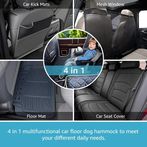 Vista 2 de Hamaca de suelo para perro XL para Ford F150, Chevy Silverado, GMC Sierra Negro