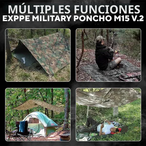 Vista 7 de Poncho nuclear militar M15 V.2, poncho táctico del ejército para la protección de CBRN