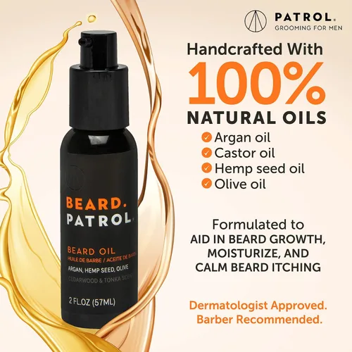 Vista 3 de Bump Patrol Beard Patrol - Aceite para barba para hombres – Suero de aseo natural y acondicionador de bigote, suaviza, suaviza y fortalece