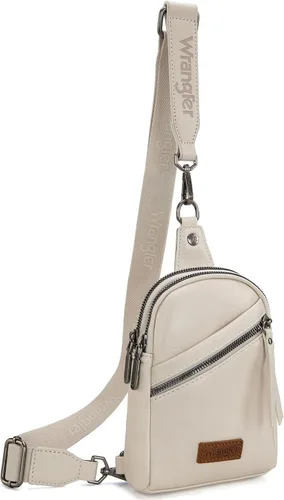 Vista 12 de Wrangler Bolso bandolera pequeño para mujer, bolsos cruzados de cuero *Clásico-marrón