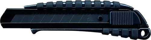 Vista 11 de NT Cutter - Cuchillo multiusos de agarre de aluminio fundido a presión de serie Premium Evolution PMG con bloqueo automático, hoja negra extra