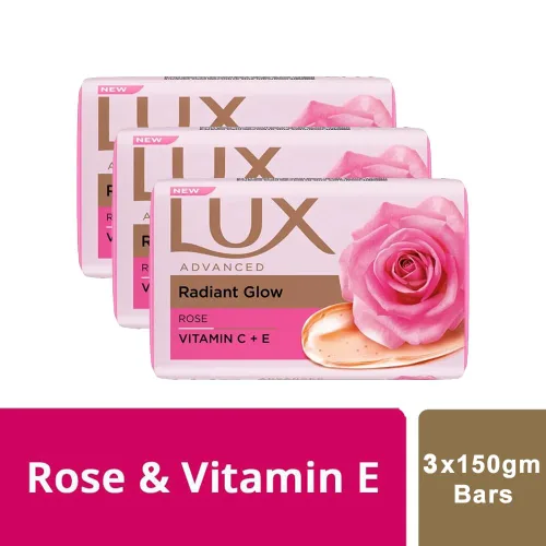 Vista 3 de LUX Soft Touch Silk Essence & Barra de jabón de agua de rosas, 3 x 5.29 oz