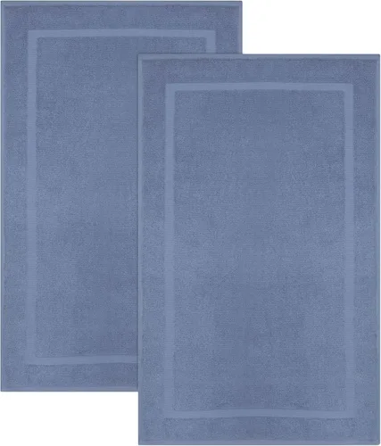 Vista 13 de COTTON CRAFT Tapete para bañera – Azulejo esculpido, 100% algodón, ultra absorbente, de baja pelusa, 1000 GSM, tapete de baño de lujo – Alfombra