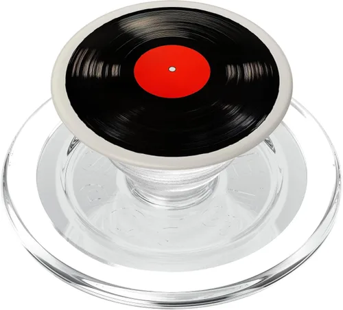 Vista 8 de Red Vinyl Record Player Vinyl Collector Retro Music Lover PopSockets Adhesive PopGrip