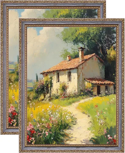 Vista 63 de eletecpro 8x10 Vintage Picture Frame, Glass Cover, Gold, 2-Pack Dorado