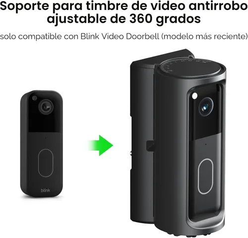Vista 2 de Soporte para timbre Blink ajustable en ángulo de 360° compatible con timbre de video Blink (modelo 2025), soporte de cámara sin taladrar