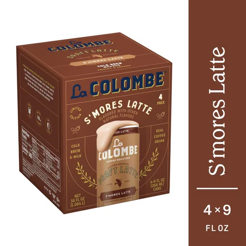 Vista 5 de La Colombe Café, S'mores Cold Brew Draft Latte, latas de 9 onzas líquidas, paquete de 8