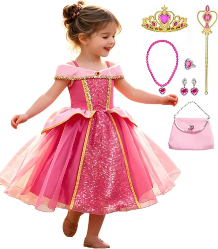 Vista 7 de Disfraz de princesa de Halloween para niñas, disfraz de hada de fiesta de cumpleaños, vestido para ocasiones especiales Bate