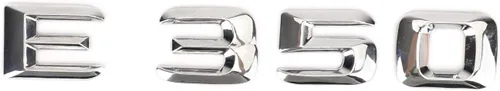 Vista 5 de MAD HORNETS Emblema E350 - Adhesivo con letras y números, placa de identificación para E350, cromada