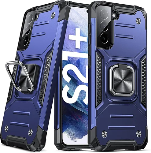 Vista 76 de DASFOND Diseñada para funda Galaxy S8 con soporte, anillo metálico giratorio mejorado de 360°, soporte kickstand de grado militar, resistente a