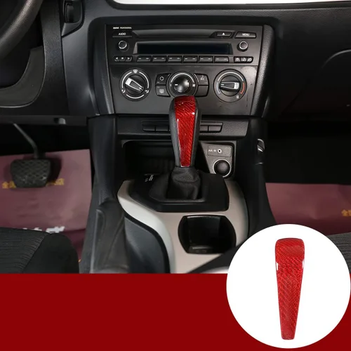 Vista 10 de YIWANG 100% fibra de carbono real coche centro centro cambio cabeza cubierta para BMW E48 E61 E64 E65 E85 E86 E53 E81 E82 E87 E90 E91 E92 E93 F01 1
