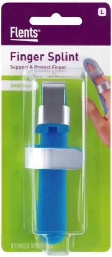 Vista 9 de Flents Férula Insty de 4 lados, protección de doble cara, acolchado de espuma, mediano Finger Splint for Trigger Finger, Fractures, Sprains &
