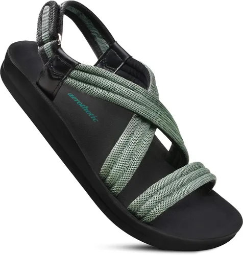 Vista 7 de AEROTHOTIC Sandalias para caminar para mujer, con soporte de arco, ligeras, deportivas, ajustables, con correa trasera, para invierno, senderismo
