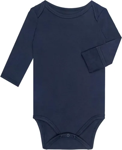 Vista 2 de Body de bebé con puños de manopla, body de bambú, pijama de manga larga para niño y niña