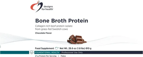 Vista 3 de Designs for Health Proteína en polvo de caldo de hueso, 0.74 oz de aislado de proteína de carne de res rica en colágeno alimentado con pasto