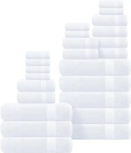 Vista 88 de GLAMBURG Juego de 2 Sábanas de Baño Extra Grandes de Algodón Premium de 700 GSM - 100% Algodón Peinado - 2 Sábanas de Baño 35x70 pulgadas - Calidad