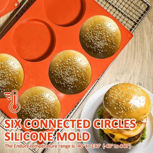 Vista 5 de Molde de silicona de 3 piezas, molde de silicona para chocolate, molde de silicona para hornear de 6 cavidades, molde de silicona antiadherente
