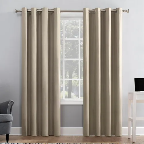 Vista 49 de Sun Zero Columbia - Paquete de 2 paneles de cortinas térmicas con ojales, par, 100 % opacas, ahorro de energía, 50 x 84 pulgadas, azul brumoso Azul
