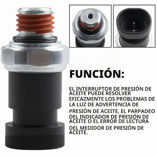 Vista 2 de Interruptor de sensor de presión de aceite D1843A, compatible con Chevy Equinox Colorado Trailblazer Traverse Impala Cadillac SRX XTS Buick Enclave