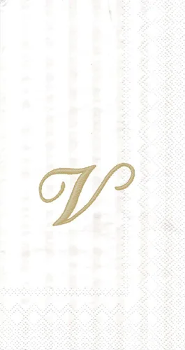 Vista 27 de Ideal Home Range - Servilletas de cóctel con monograma, 3 capas, diseño de rayas de papel, J, marfil a rayas