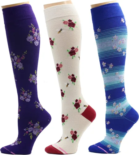 Vista 52 de Dr. Motion 3 pares de calcetines terapéuticos de compresión graduada para mujer