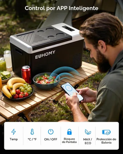 Vista 7 de EUHOMY Refrigerador de 23 cuartos de galón de 12 voltios, congelador
