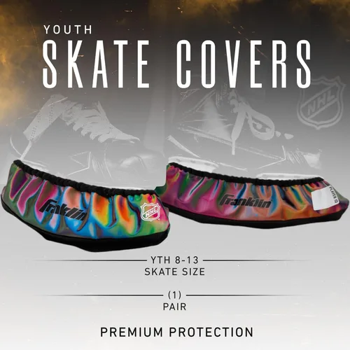 Vista 2 de Franklin Sports Protecciones para patines de hockey NHL - Cubiertas para cuchillas de patines de hockey para adultos y jóvenes - Reservorios