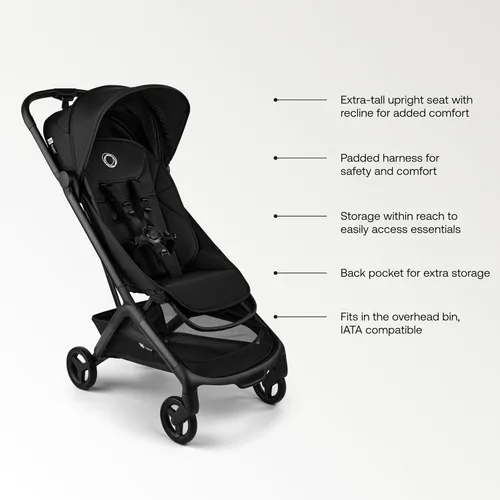 Vista 12 de Bugaboo Butterfly 2 - Cochecito de viaje ultracompacto plegable de un Negro (Heritage Black)