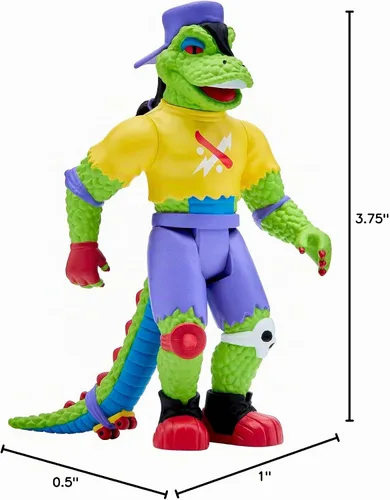 Vista 3 de Super7 Tortugas Ninja Mutantes Adolescentes Figura de Reacción Mondo Gecko de 3.75 pulg