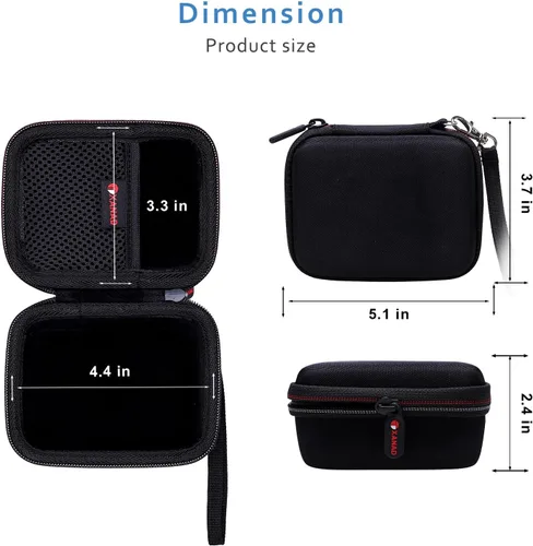 Vista 4 de XANAD - Carcasa rígida compatible con altavoces JBL Go 4 / GO 5 / Go 3 Ultra, color negro