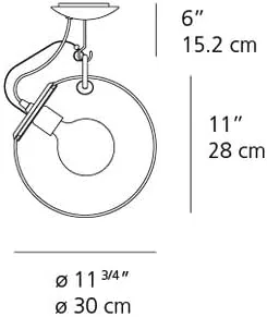 Vista 2 de Artemide Miconos E26 - Lámpara de techo para sala de estar, color blanco, 150 W