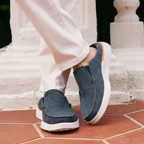 Vista 3 de OrthoComfoot Mocasines ortopédicos sin cordones para hombre zapatos para caminar con soporte del arco: pantuflas casuales para fascitis plantar