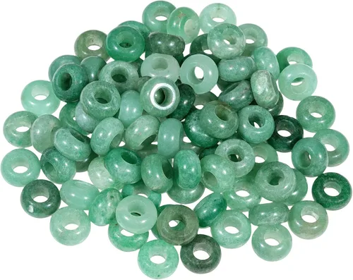Vista 7 de SUNYIK 2 paquetes de 25 cuentas de cristal surtidas con agujero grande (0.236 pulgadas) Rondelle cuentas europeas para pulseras